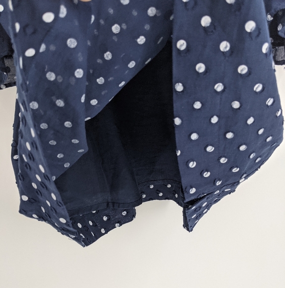 J. Crew Swiss Dot Off The Shoulder Ruffle Top NEW - Picture 4 of 10